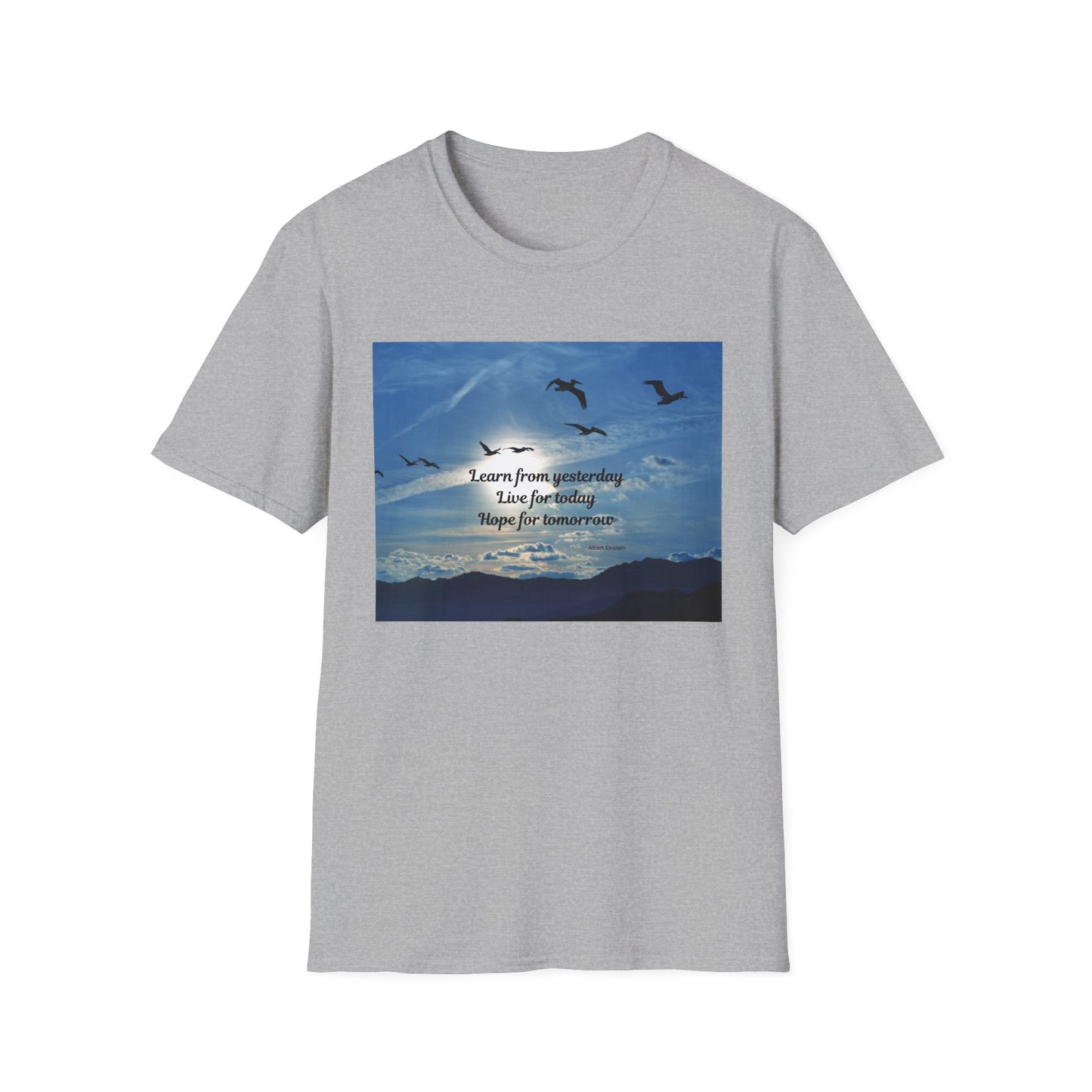 Inspirational Sky T-Shirt, Casual Tee, Motivational Quote Shirt, Softstyle Graphic Tee, Perfect Gift for Nature Lovers