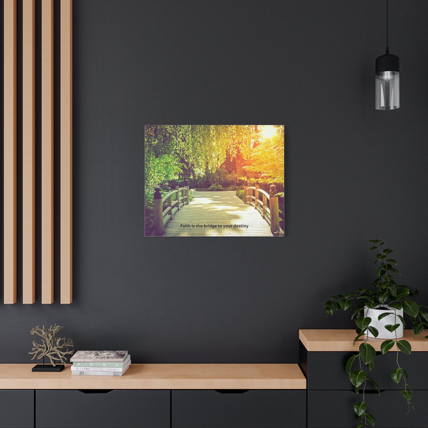 Inspirational Canvas Wall Art, Faith Is the Bridge to Your Destiny, Home Decor, Motivational Art, Living Room Decoration, Gift Idea