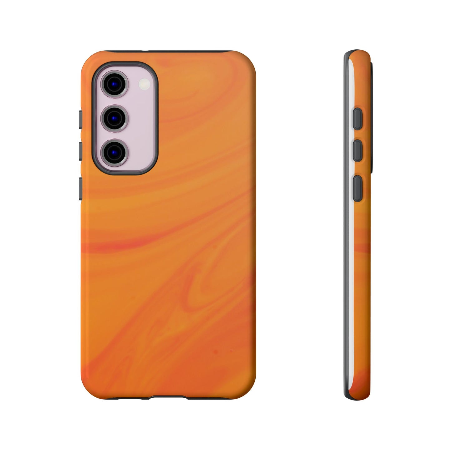 Tough Cases, Beautiful Orange Marble Design