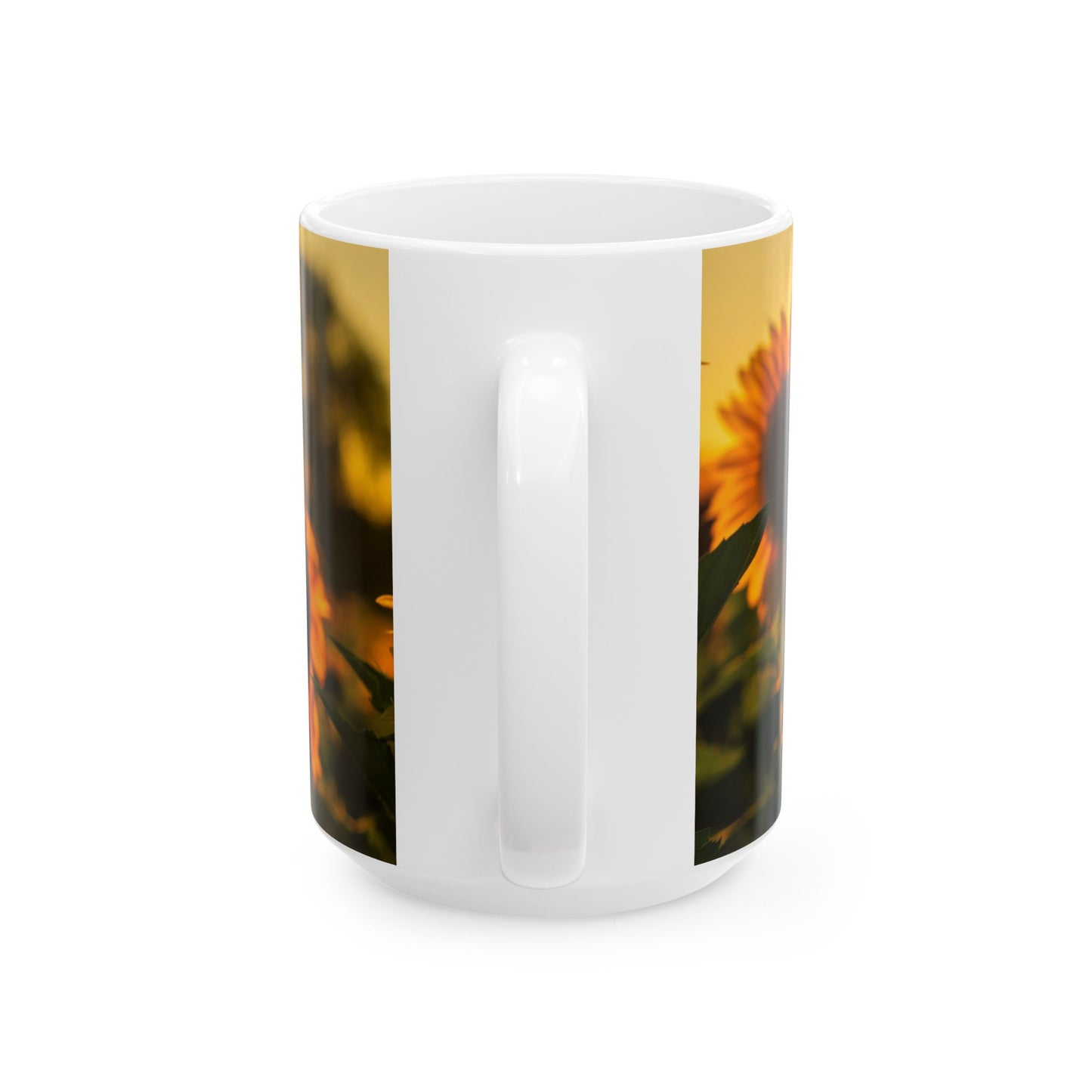 Sunflower Inspirational Ceramic Mug – "Every day is a new beginning" Motivational Coffee Cup (11oz, 15oz)