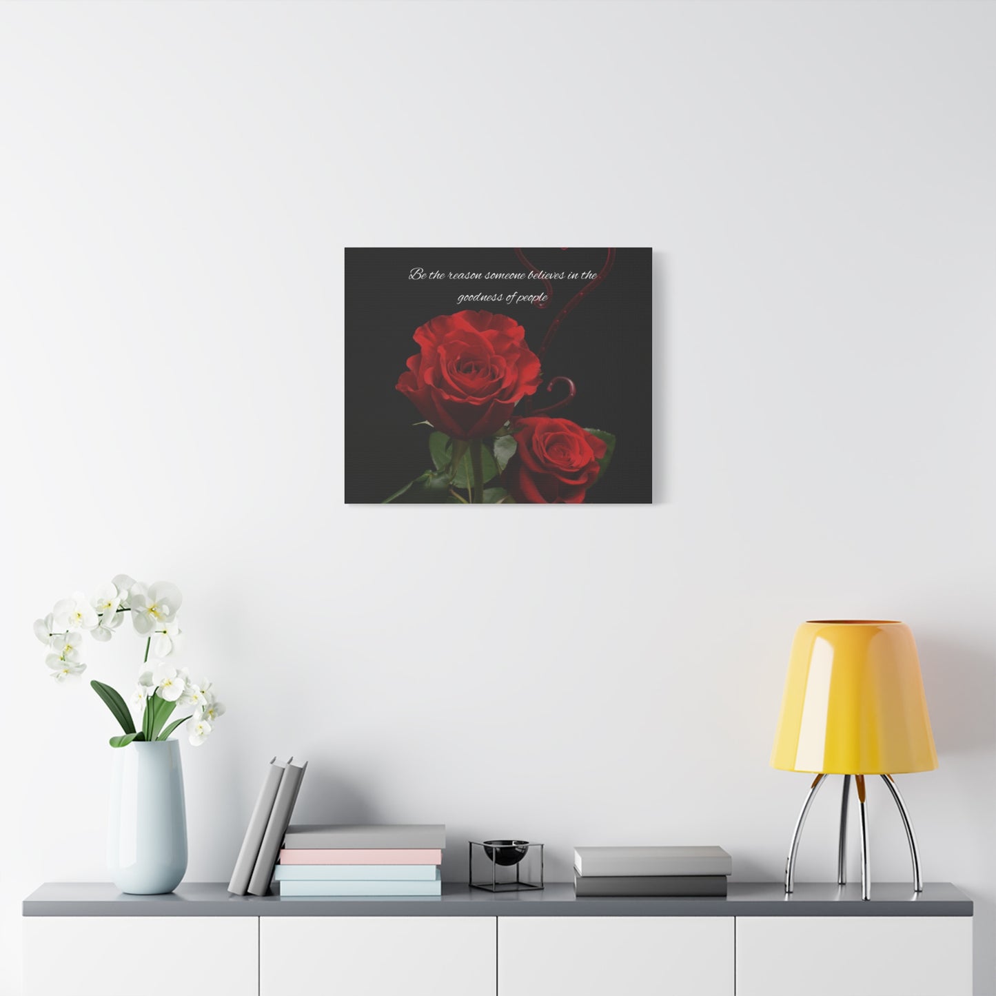 Elegant Rose Canvas Wall Art, Inspirational Decor, Gift for Home, Motivational Art, Floral Wall Decor, Romantic Gift