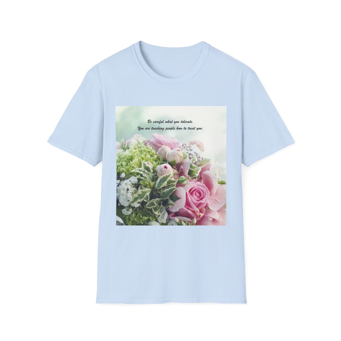 Floral Sympathy T-Shirt — "Be comforted when you think of me" Memorial Tee