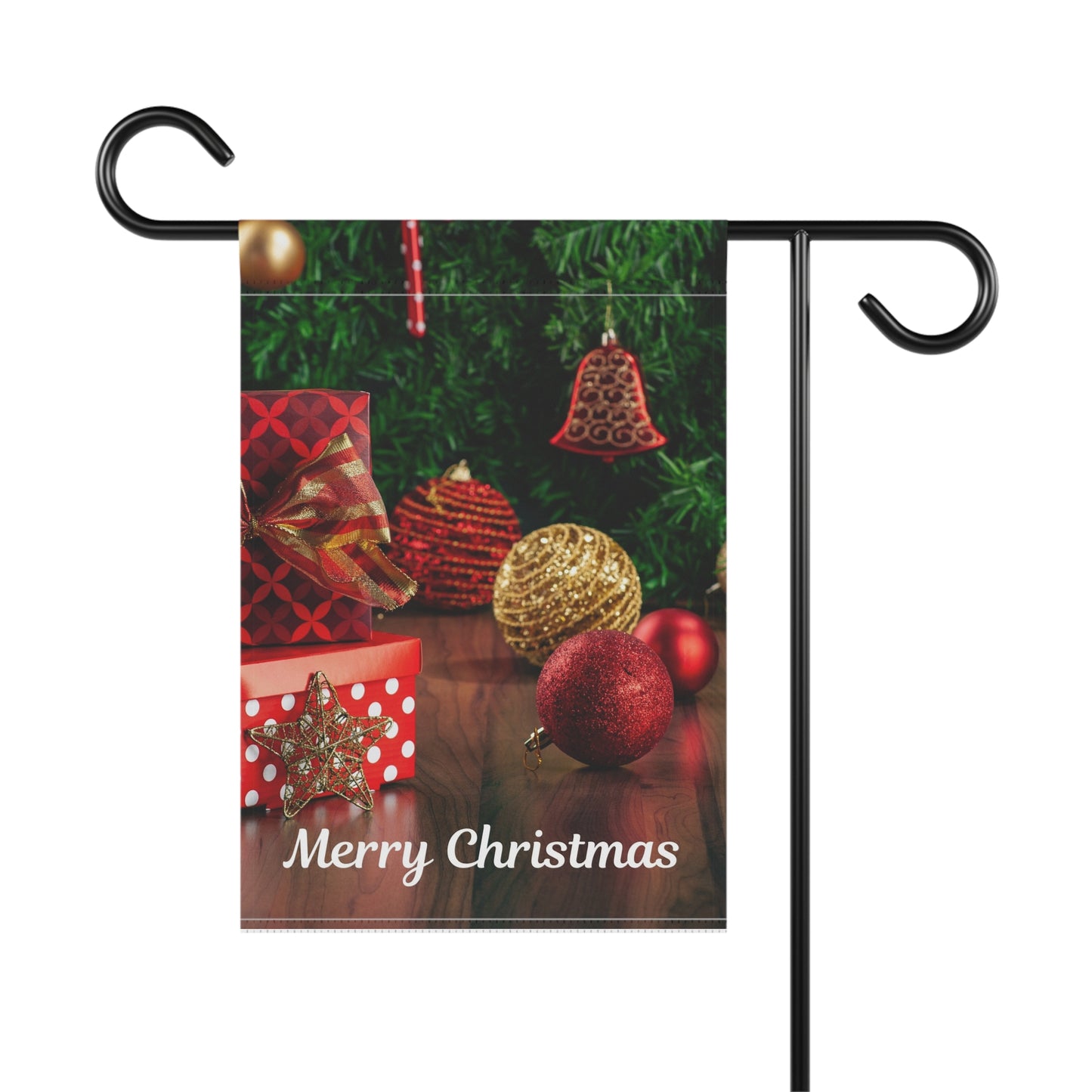 Christmas Garden Banner, Festive Yard Decor, Holiday Flag, Merry Christmas Sign, Outdoor Decoration, Seasonal Garden Flag