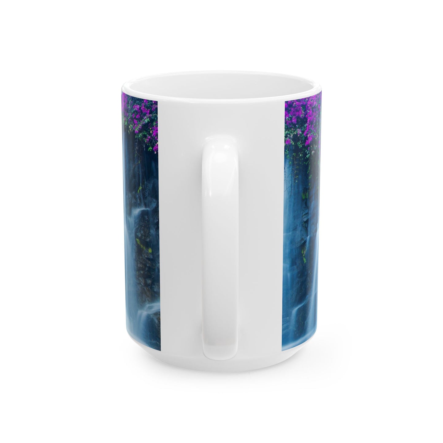 Serene Waterfall Ceramic Mug, Inspirational Gift for Nature Lovers, Coffee Cup for Relaxation, Home Decor, Nature-Themed Drinkware