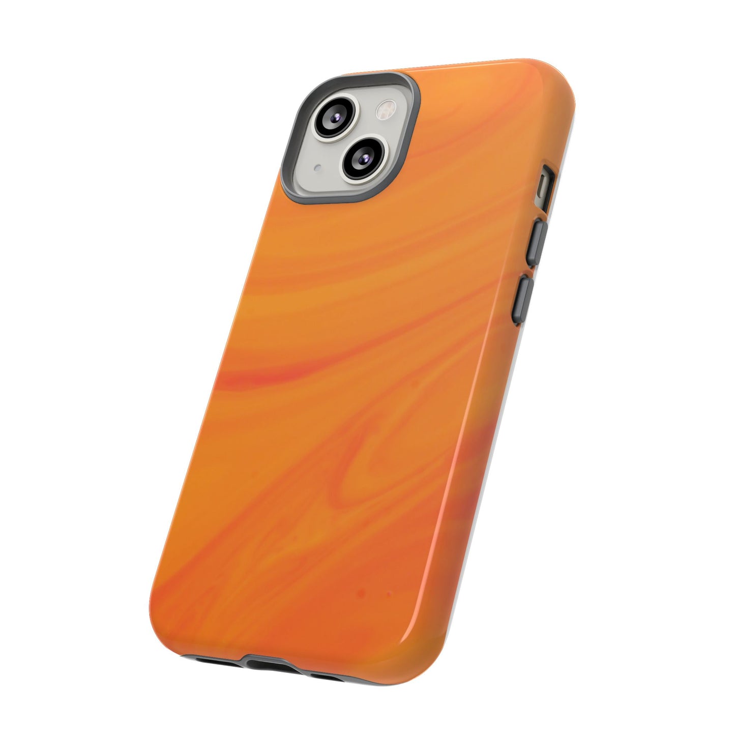 Tough Cases, Beautiful Orange Marble Design