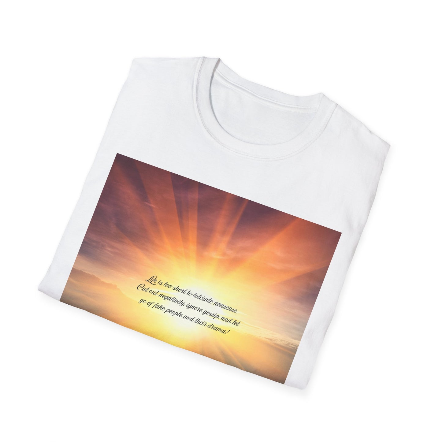 Inspirational Sunray T-Shirt, Motivational Tee, God’s Love Design, Softstyle T-Shirt, Everyday Wear, Gift for All Occasions