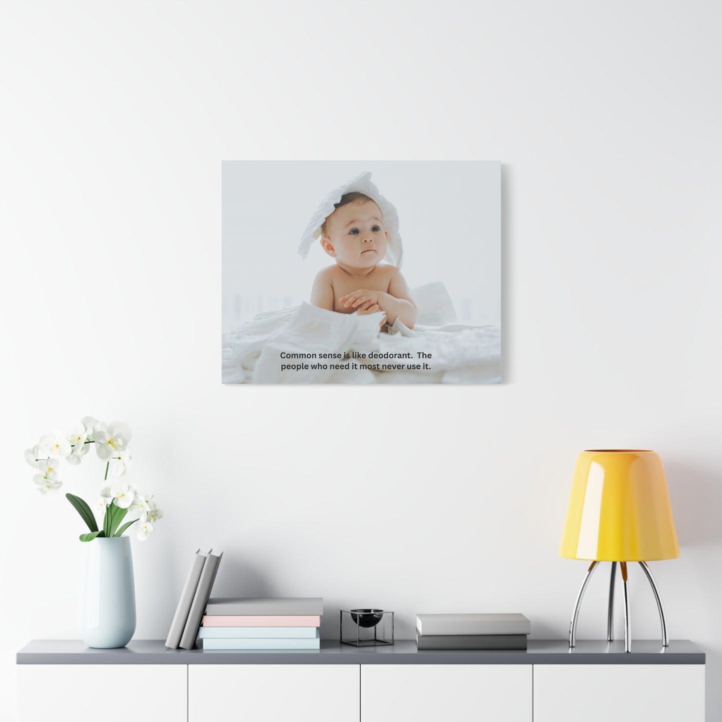 Humorous Canvas Wall Art, Funny Baby Quote Home Decor, Nursery Wall Decor, Gift for New Parents, Baby Shower Gift
