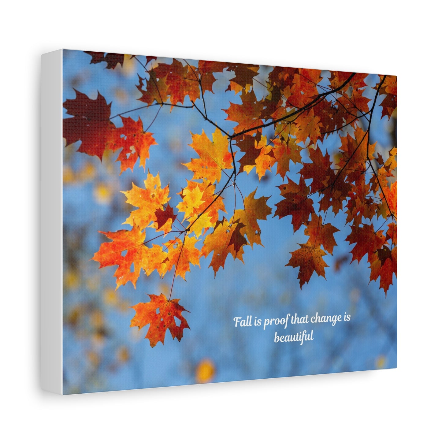 Autumn Canvas Wall Art, Seasonal Decor, Inspirational Quote, Fall Home Decor, Nature Photography