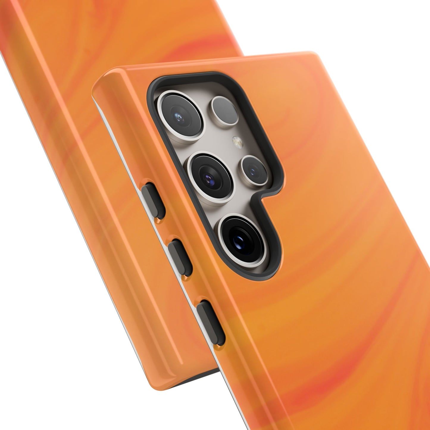 Tough Cases, Beautiful Orange Marble Design