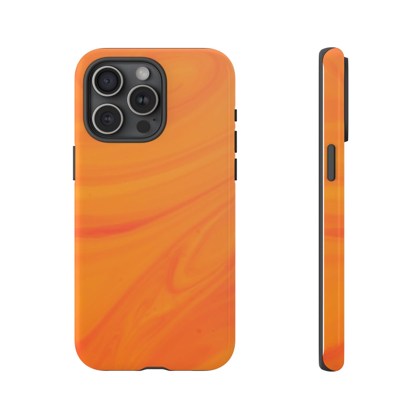 Tough Cases, Beautiful Orange Marble Design