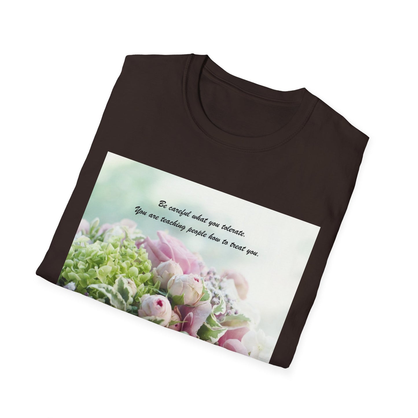 Floral Sympathy T-Shirt — "Be comforted when you think of me" Memorial Tee