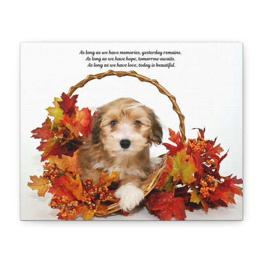 Inspirational Pet Canvas Print, Dog Art, Home Decor, Pet Loss Memorial, Fall Decor, Gift for Dog Lovers