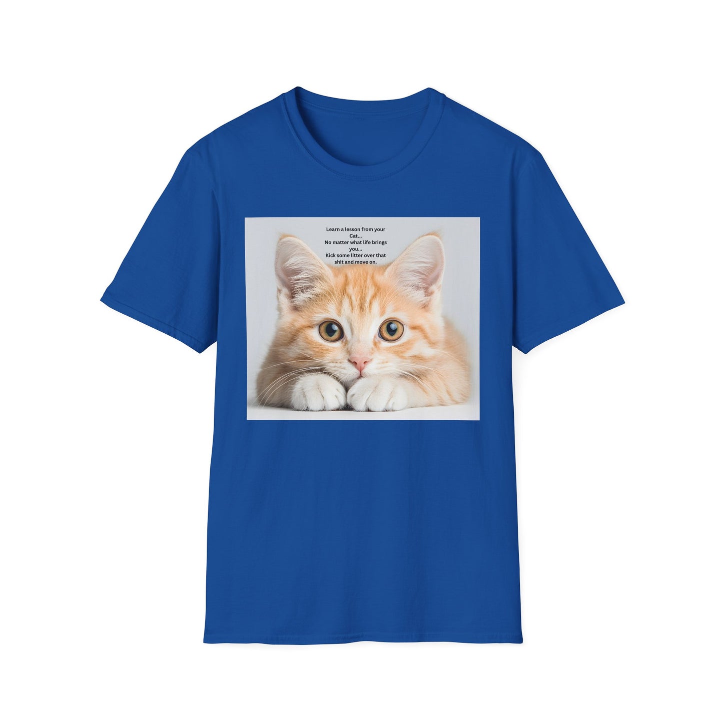 Cat Lover T‑Shirt — Cute Ginger Kitten Photo with Sweet Quote