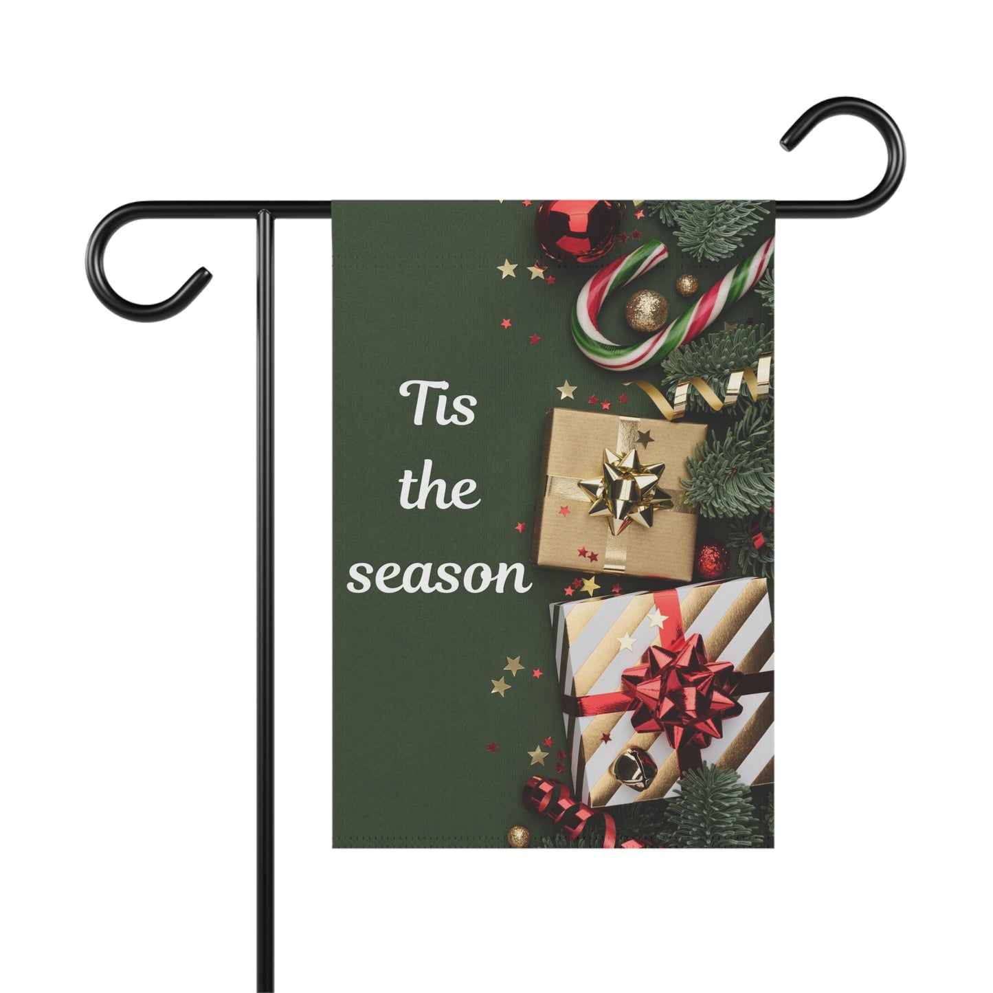 Christmas Garden Flag - "Tis the Season" Holiday House Banner