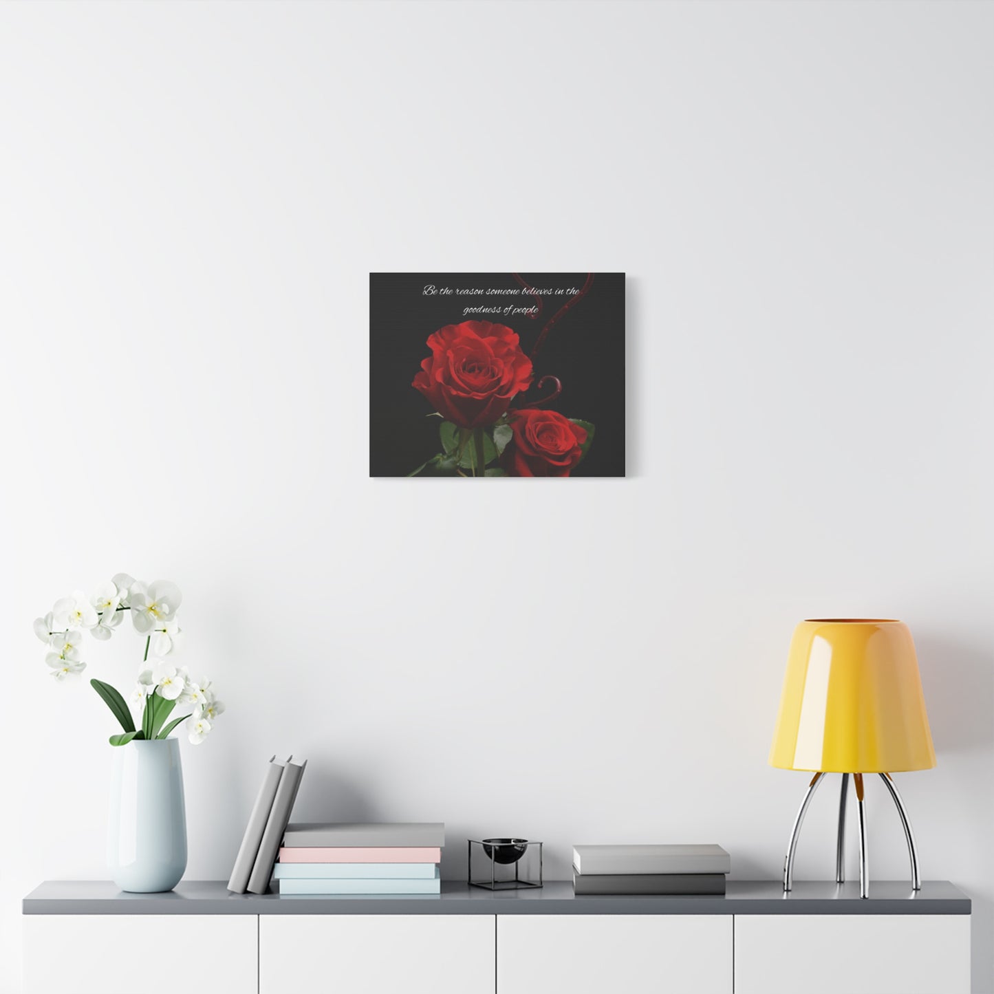 Elegant Rose Canvas Wall Art, Inspirational Decor, Gift for Home, Motivational Art, Floral Wall Decor, Romantic Gift