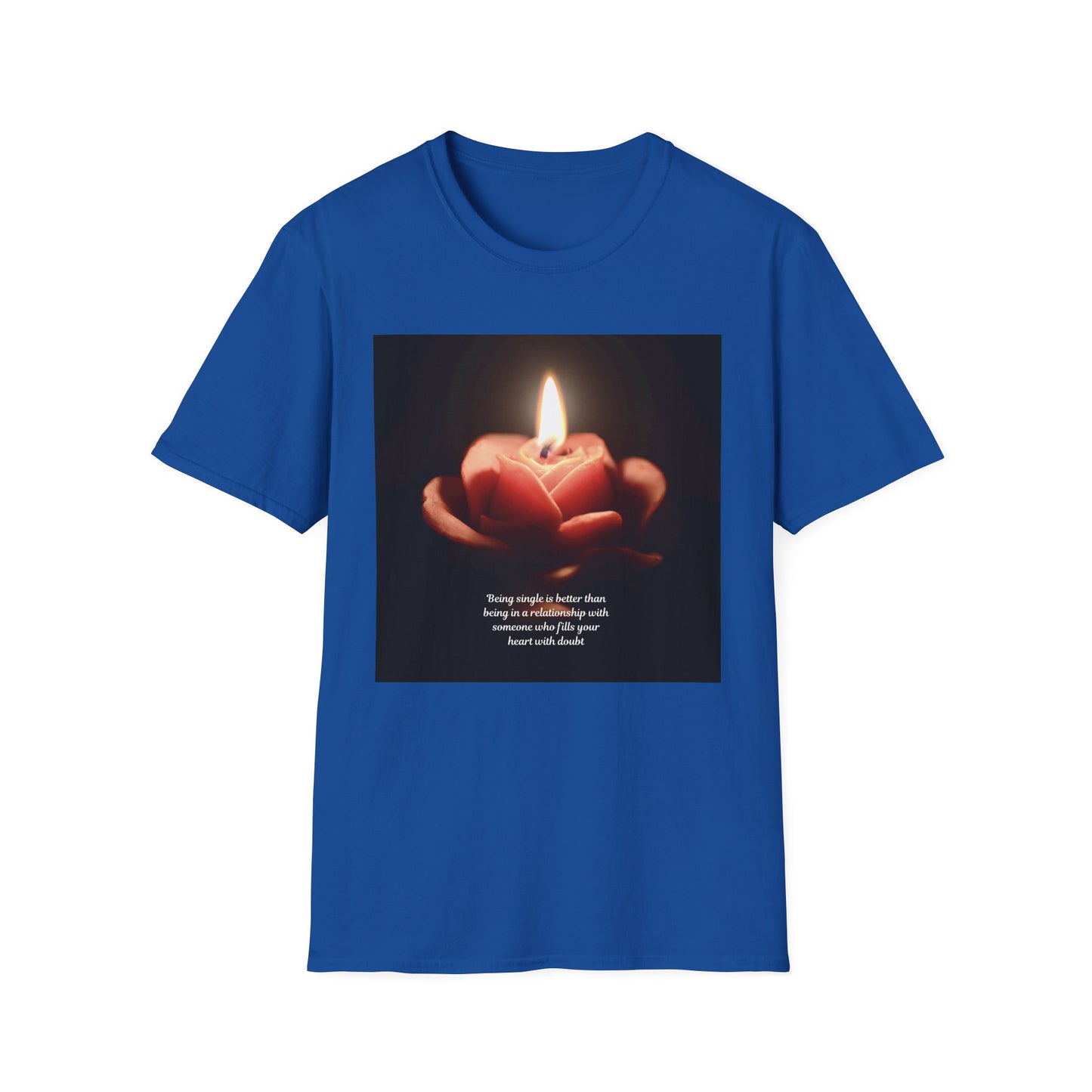 T-Shirt — Candle in Hands Graphic Tee with Inspirational Quote