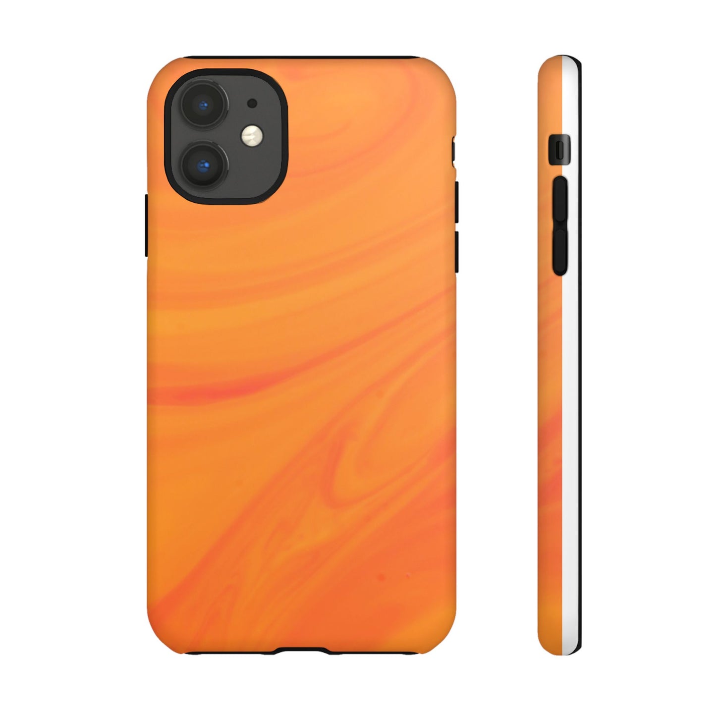Tough Cases, Beautiful Orange Marble Design