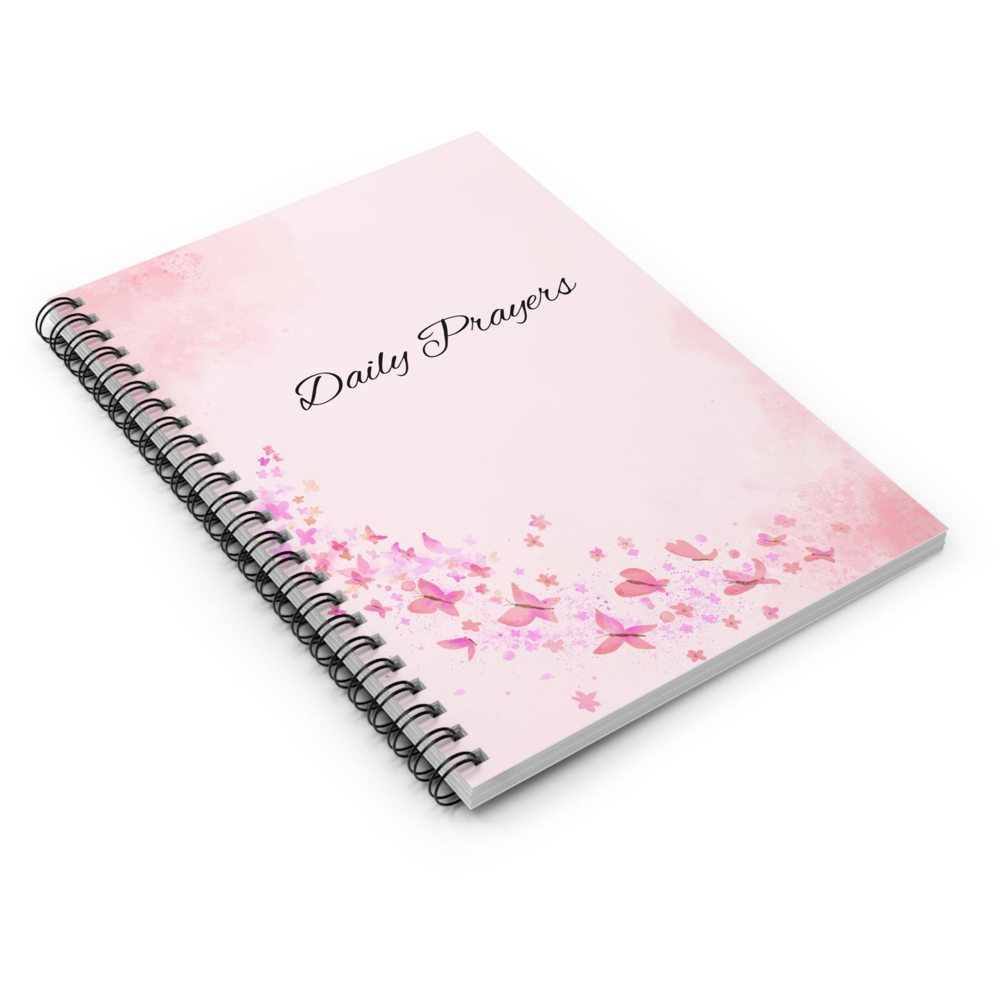 Praying Butterfly Spiral Notebook - Daily Prayers, Journal, Prayer Journal, Cute Stationery, Gift for Her, Floral Design
