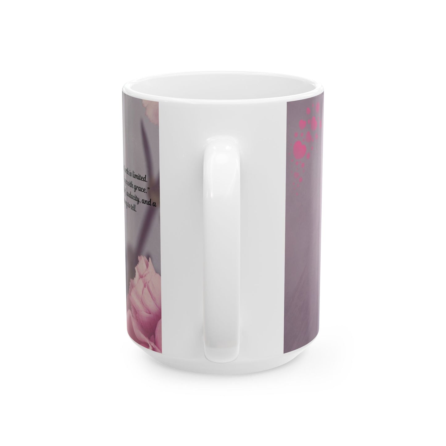 Elegant Floral Ceramic Mug - Perfect Gift for Her, Mother's Day, Coffee Lover, Home Décor, Inspirational Drinkware