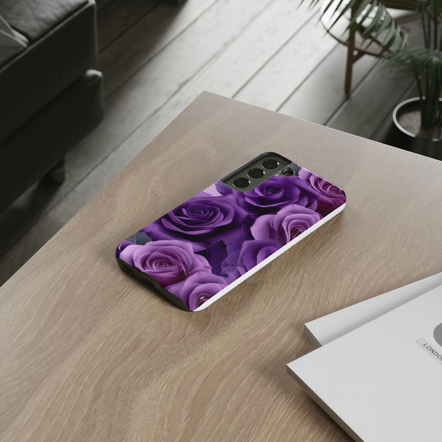 Tough Cases, Beautiful Purple Floral Design