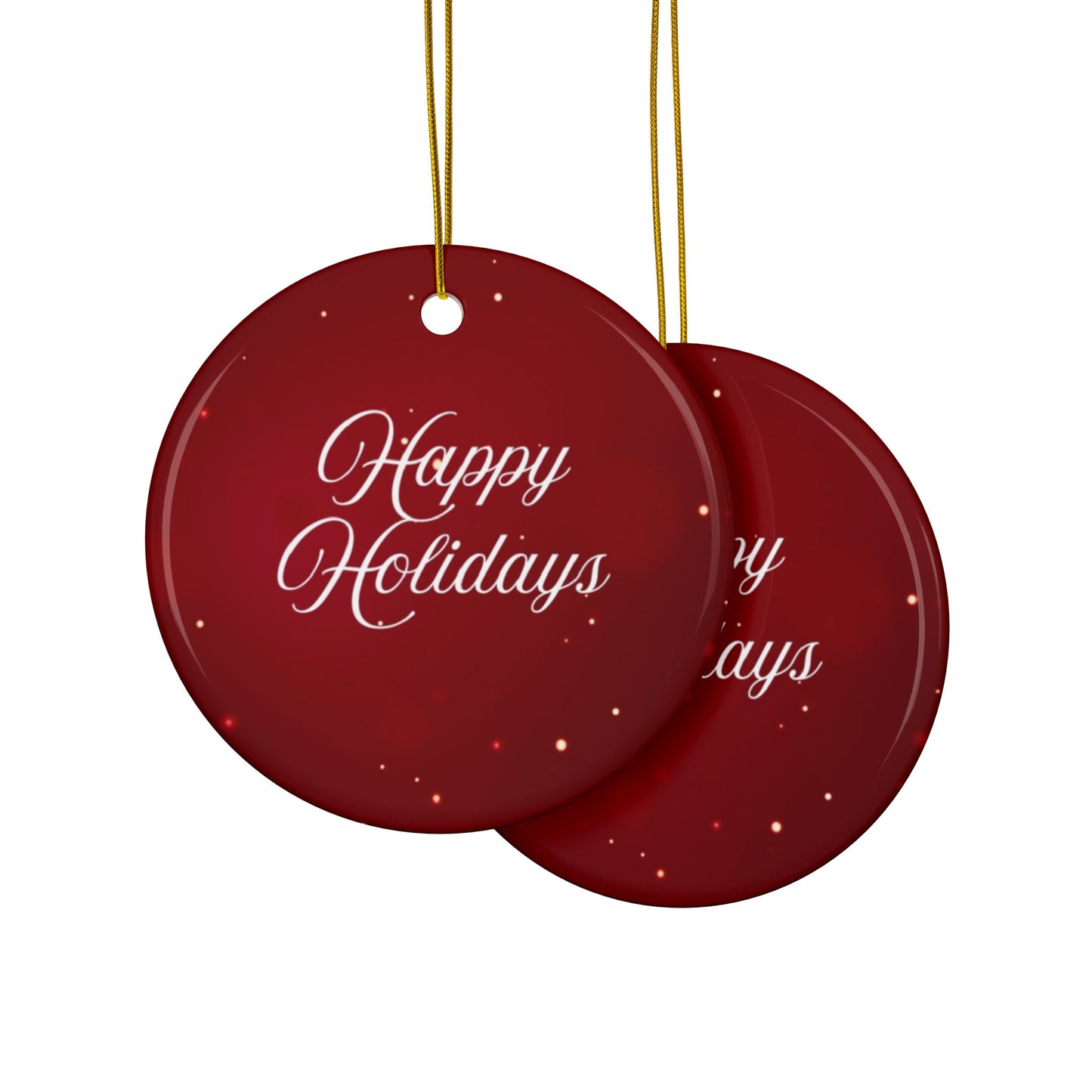 Festive Ceramic Ornaments - Double-Sided Holiday Decor, Christmas Tree Decorations, Gift Accessories