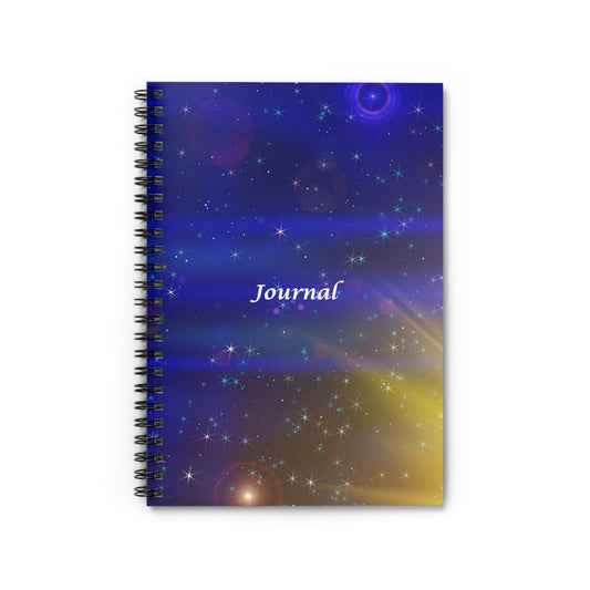 Galaxy Journal Spiral Notebook — Ruled Lined Space Notebook for Writing & Notes