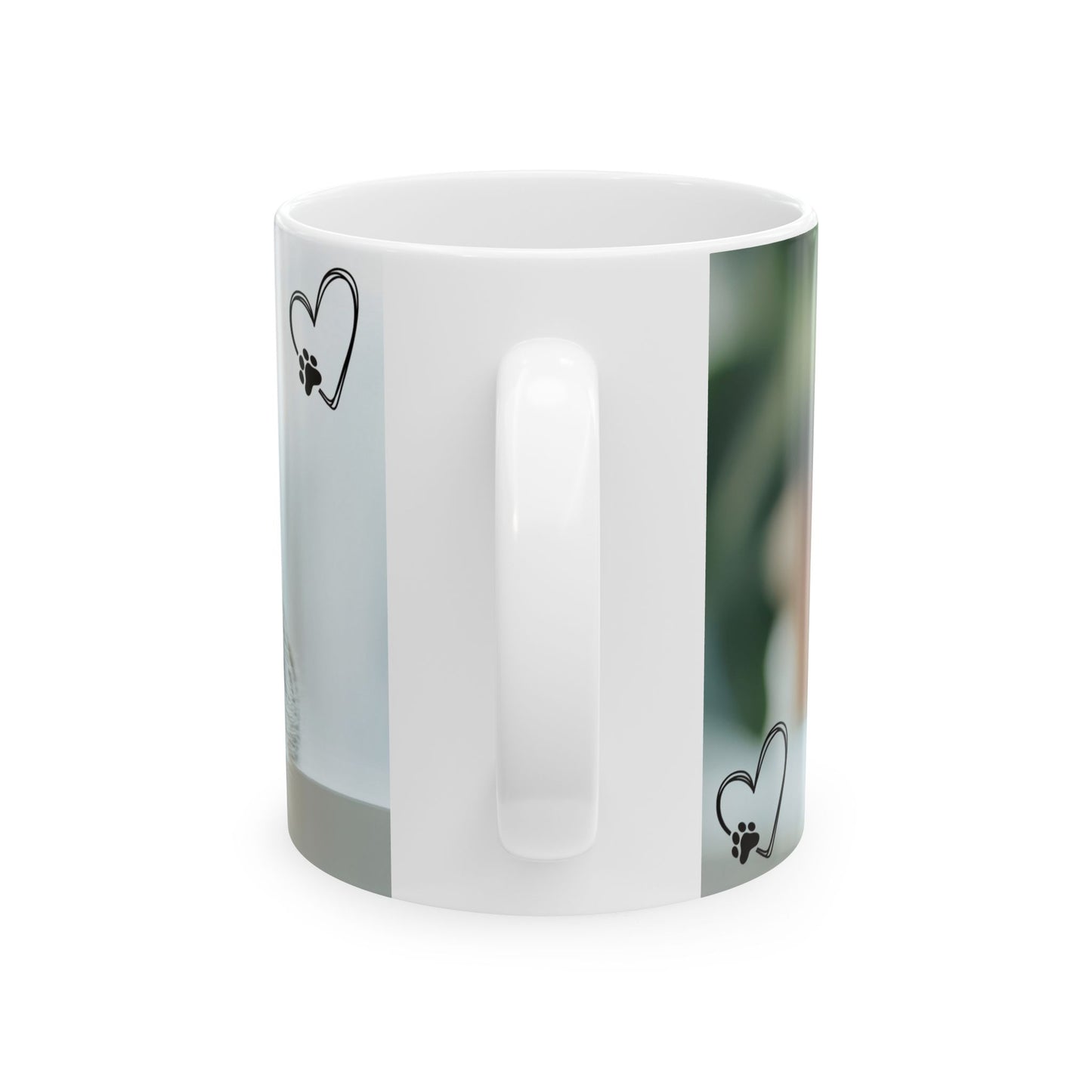 Ceramic Mug, (11oz, 15oz), Adorable kitten with positive message