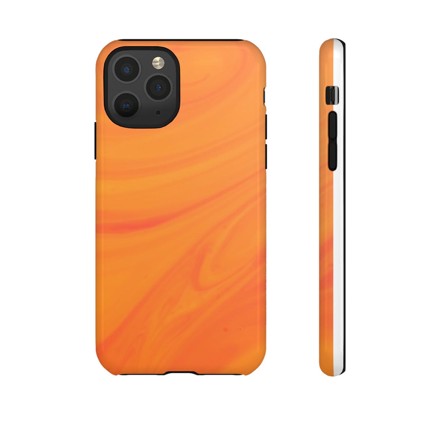 Tough Cases, Beautiful Orange Marble Design