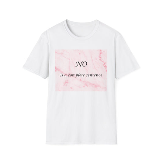 Sassy Marble Quote T-Shirt, Say No, Female Power