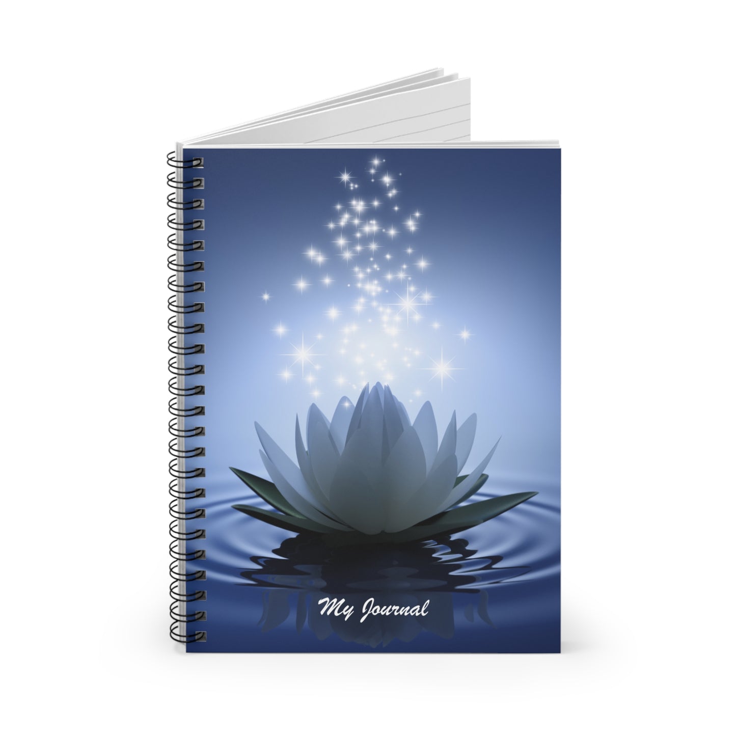 Lotus Meditation Spiral Notebook — "My Journal" Ruled Lined Journal for Mindfulness & Gratitude
