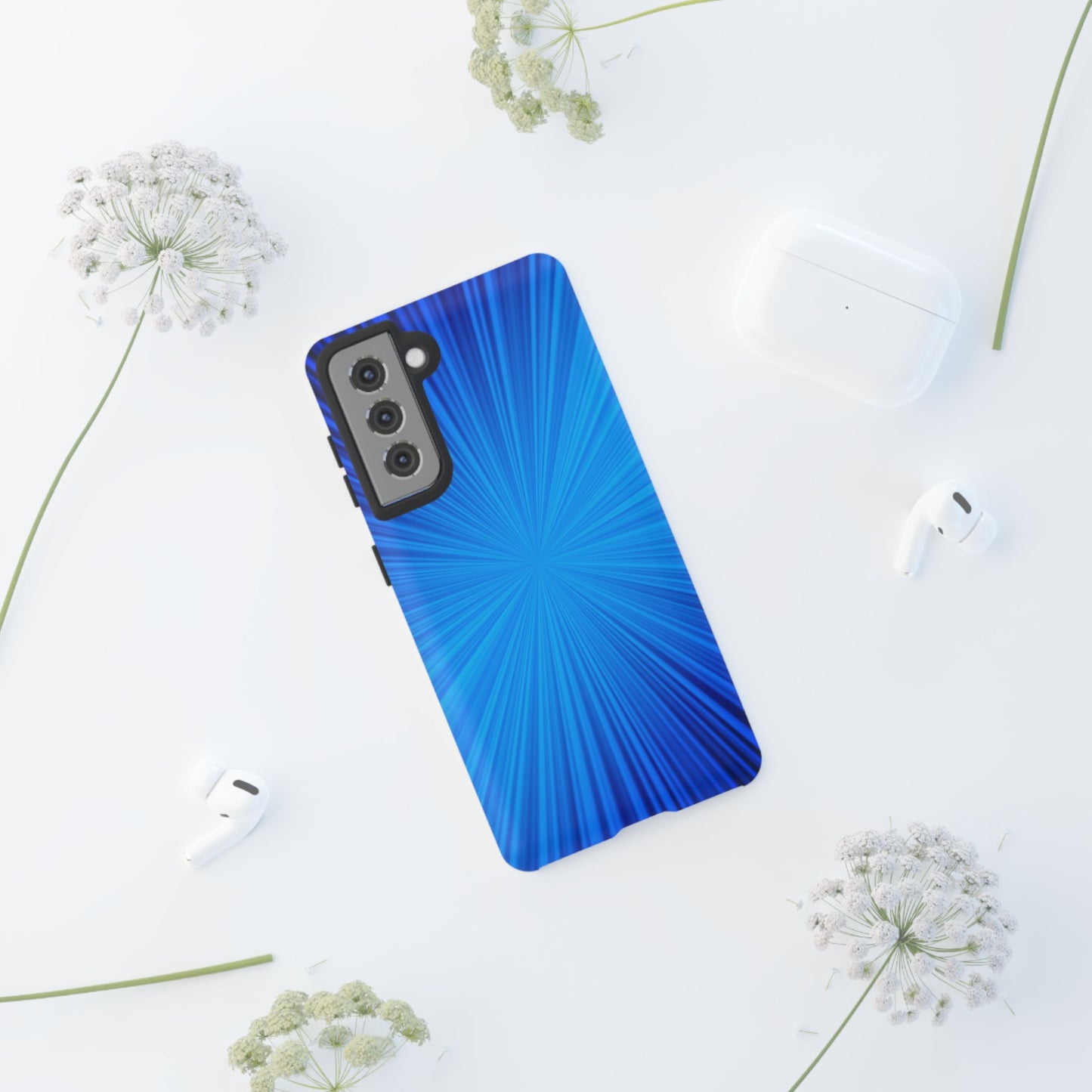 Tough Cases, Beautiful Blue Starburst Design