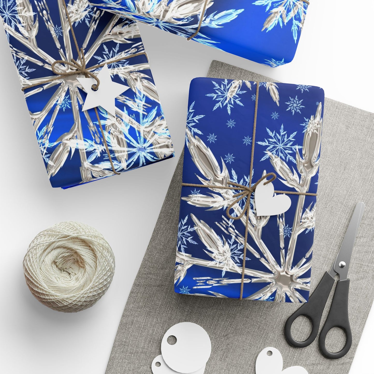 Snowflake Wrapping Paper, Winter Gift Wrap, Holiday Packaging, Christmas Wrap, Festive Gift Wrapping Supplies