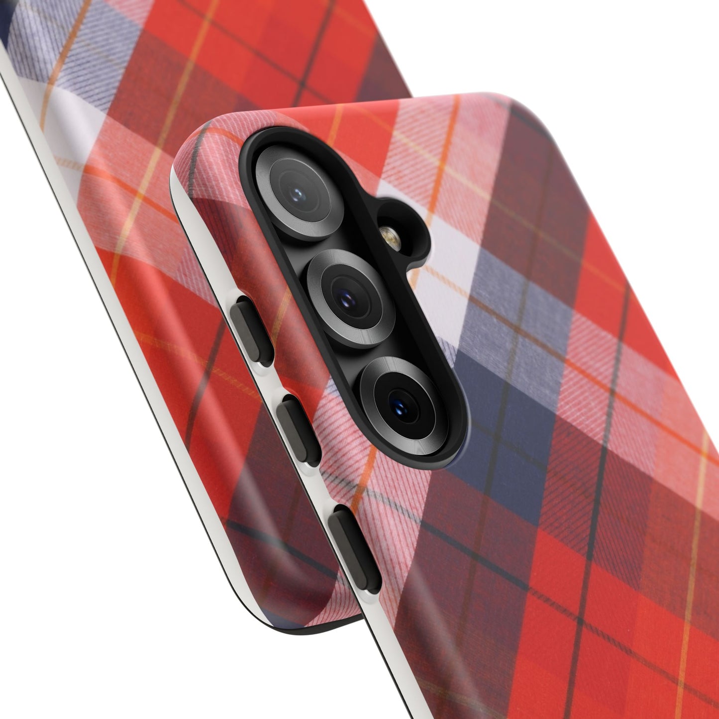 Tough Cases, Beautiful Red, White & Blue Plaid Design