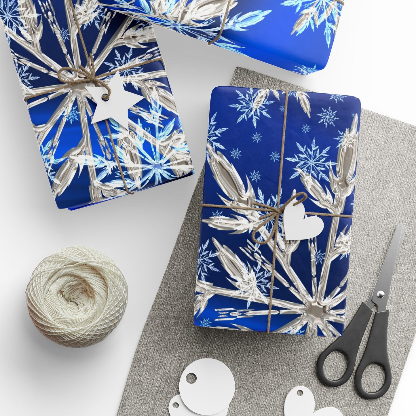 Snowflake Wrapping Paper, Winter Gift Wrap, Holiday Packaging, Christmas Wrap, Festive Gift Wrapping Supplies