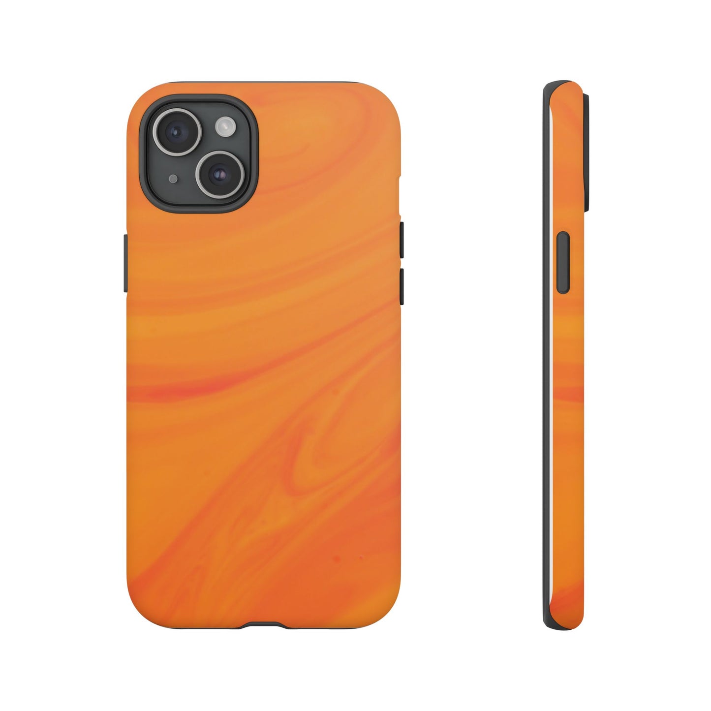 Tough Cases, Beautiful Orange Marble Design