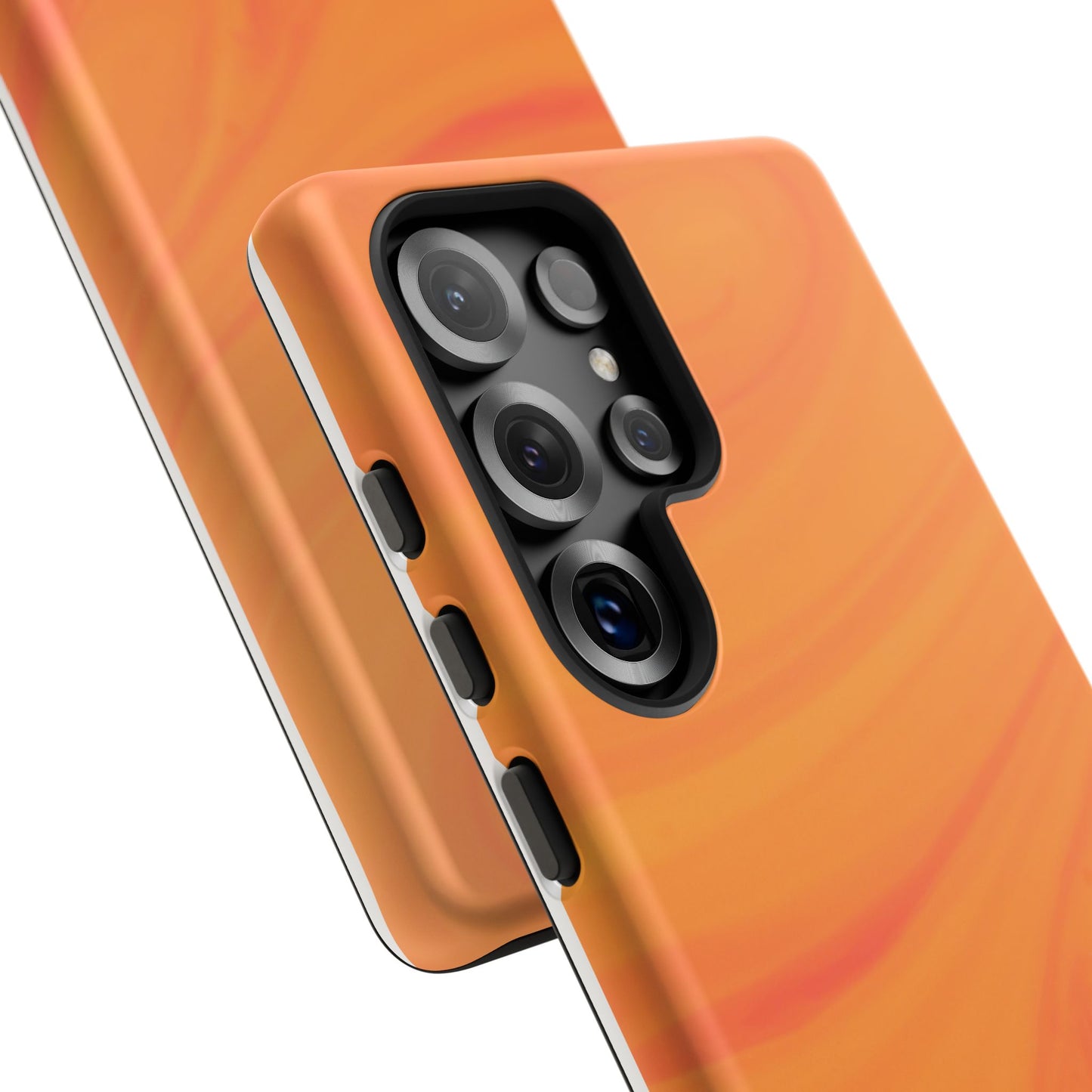 Tough Cases, Beautiful Orange Marble Design