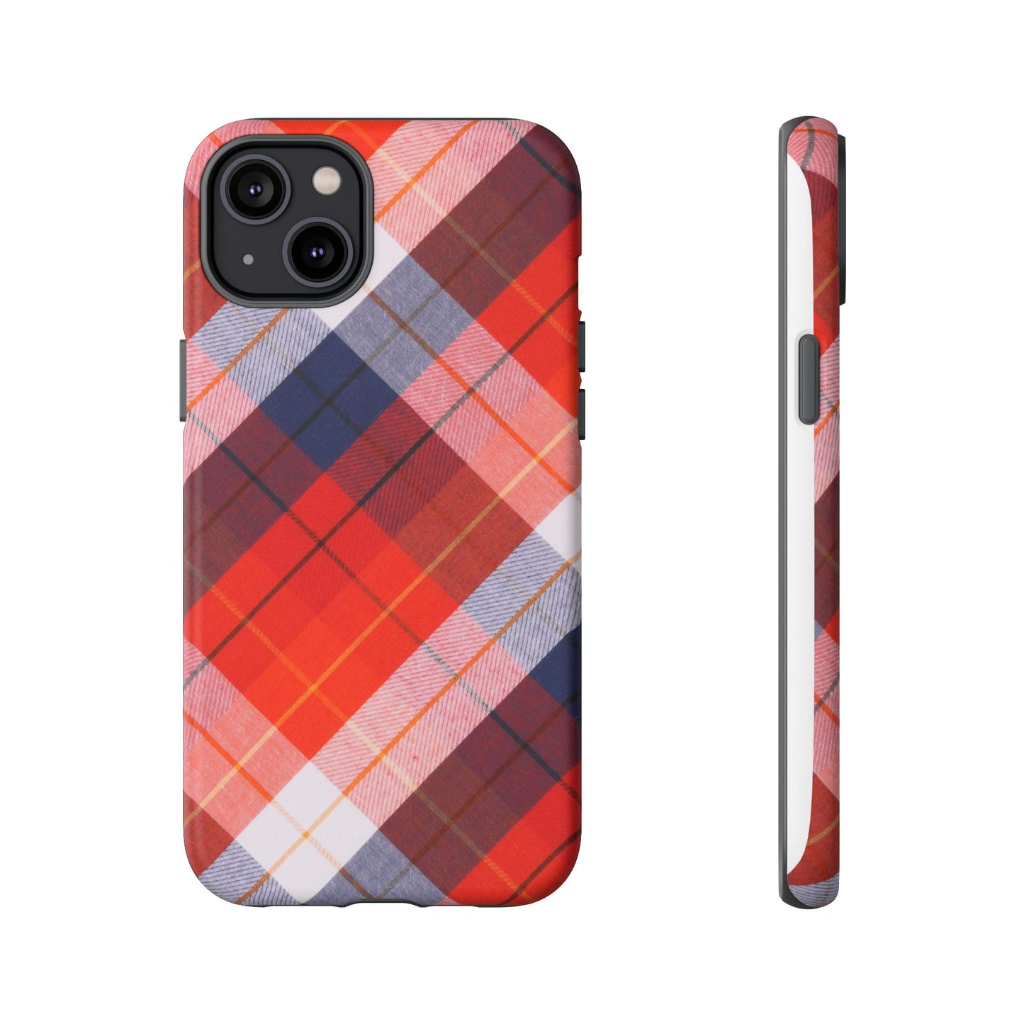 Tough Cases, Beautiful Red, White & Blue Plaid Design