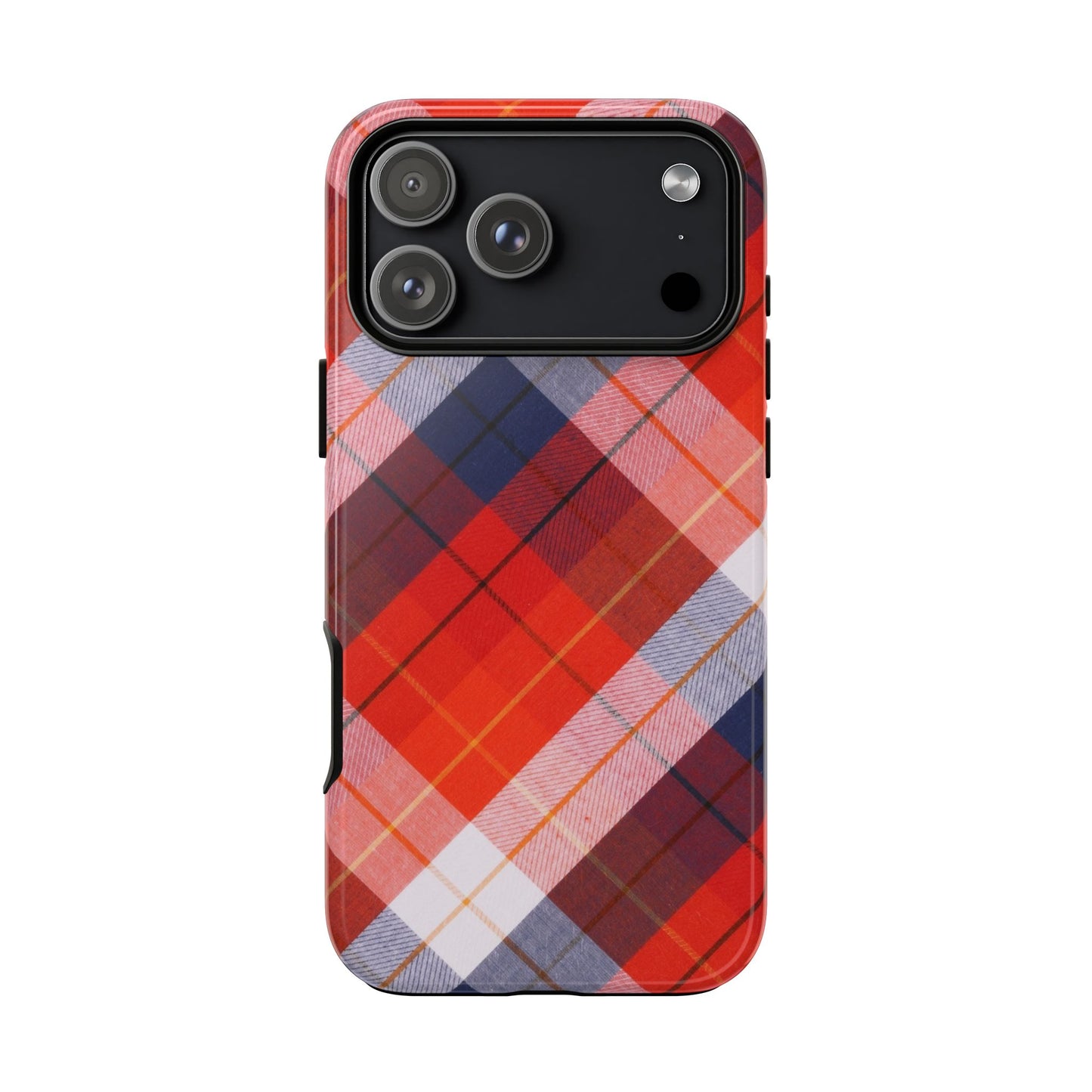 Tough Cases, Beautiful Red, White & Blue Plaid Design