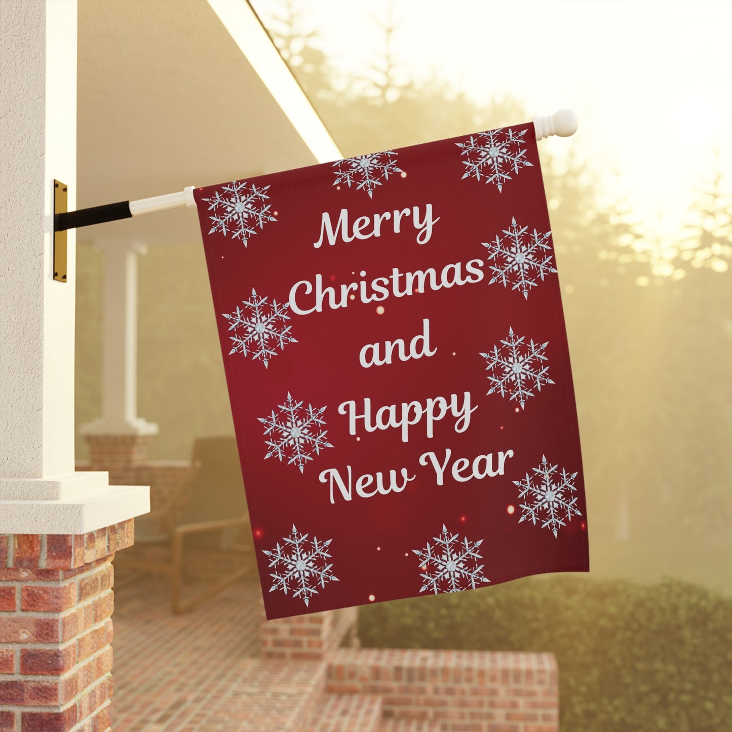 Merry Christmas and Happy New Year Garden Flag