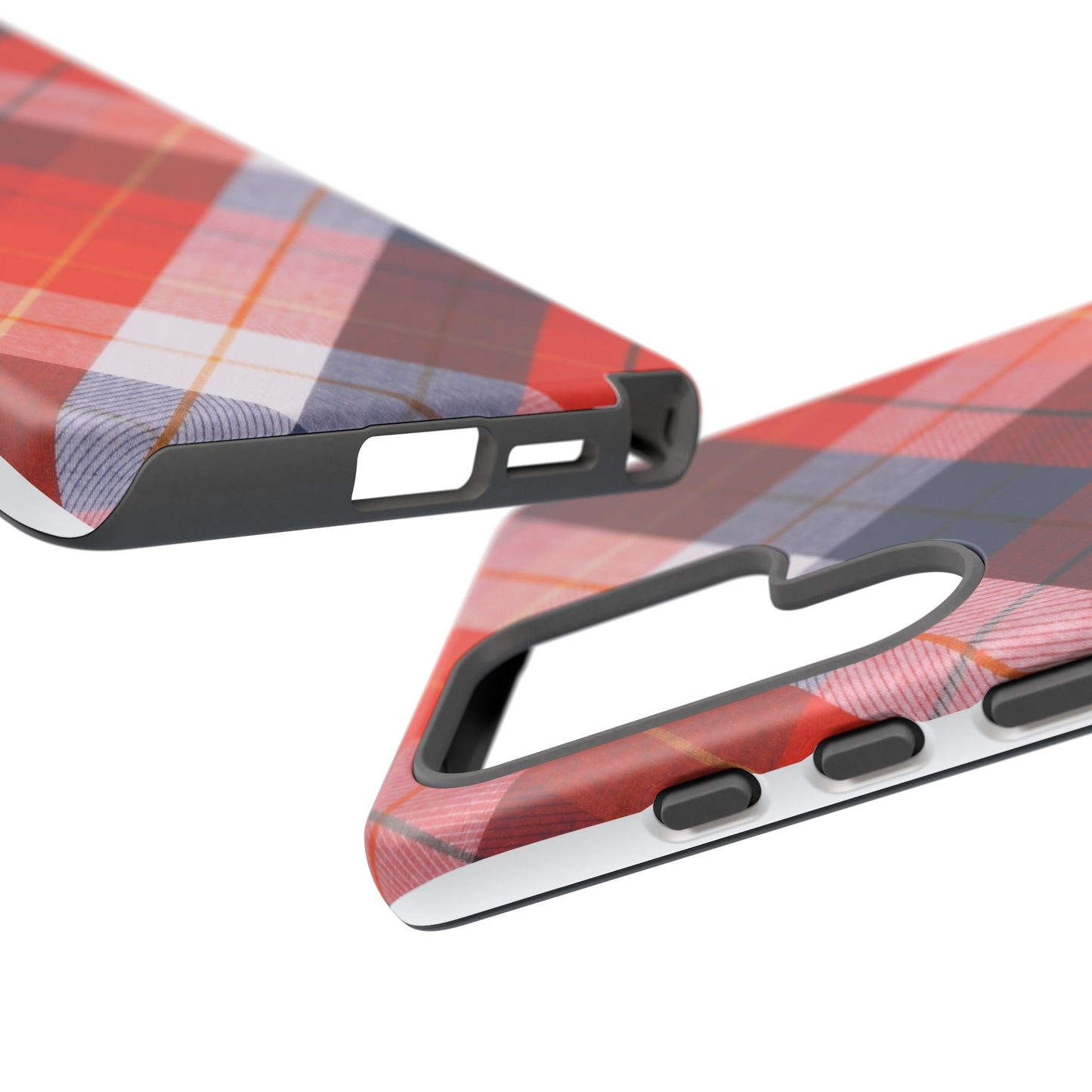Tough Cases, Beautiful Red, White & Blue Plaid Design