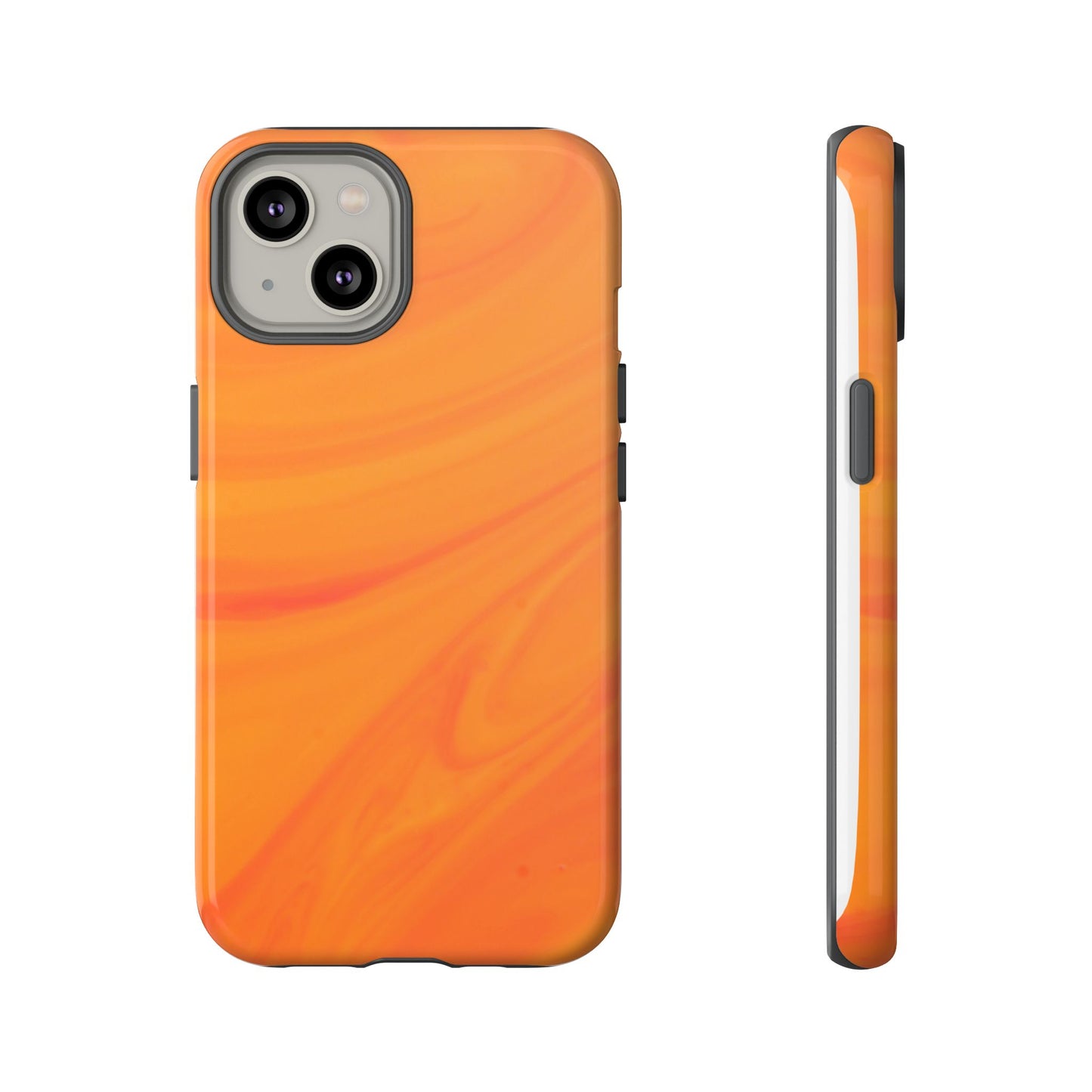 Tough Cases, Beautiful Orange Marble Design