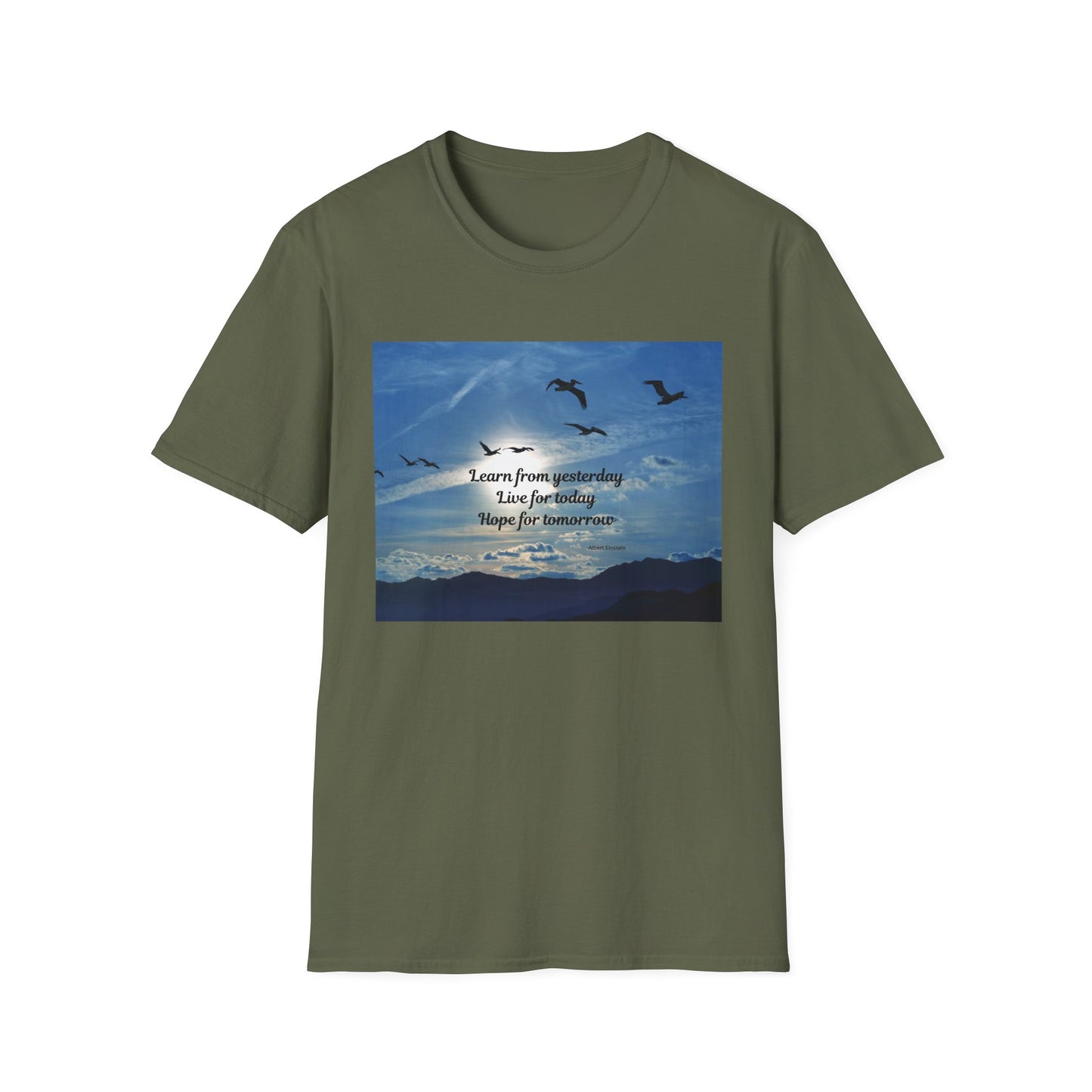 Inspirational Sky T-Shirt, Casual Tee, Motivational Quote Shirt, Softstyle Graphic Tee, Perfect Gift for Nature Lovers