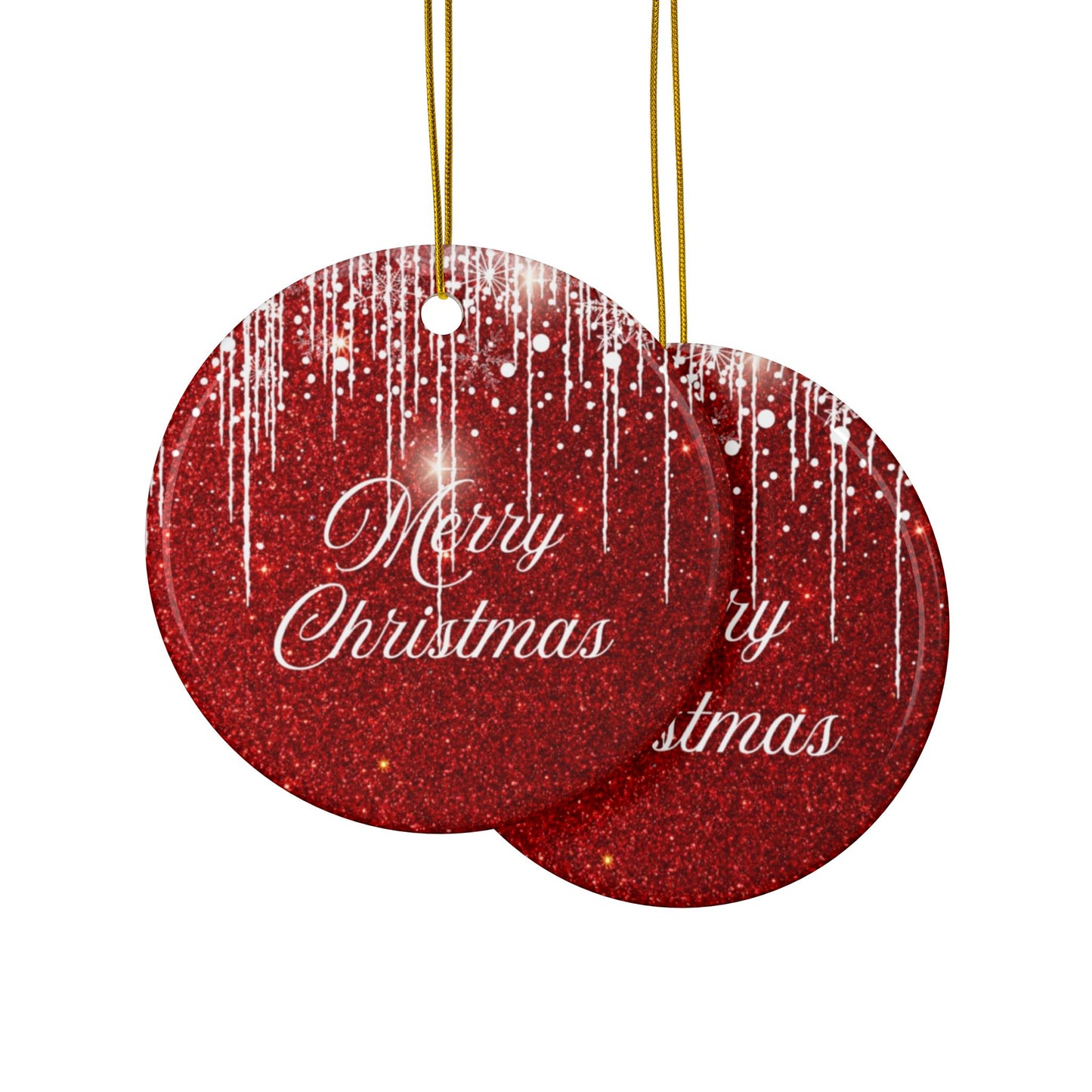 Christmas Decorative Ceramic Ornaments, Holiday Decorations, Double-Sided, Merry Christmas, Festive Decor, Gift Ornaments