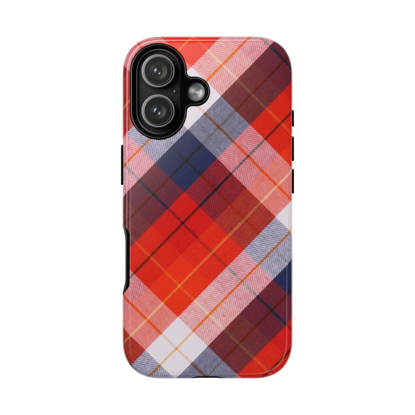 Tough Cases, Beautiful Red, White & Blue Plaid Design