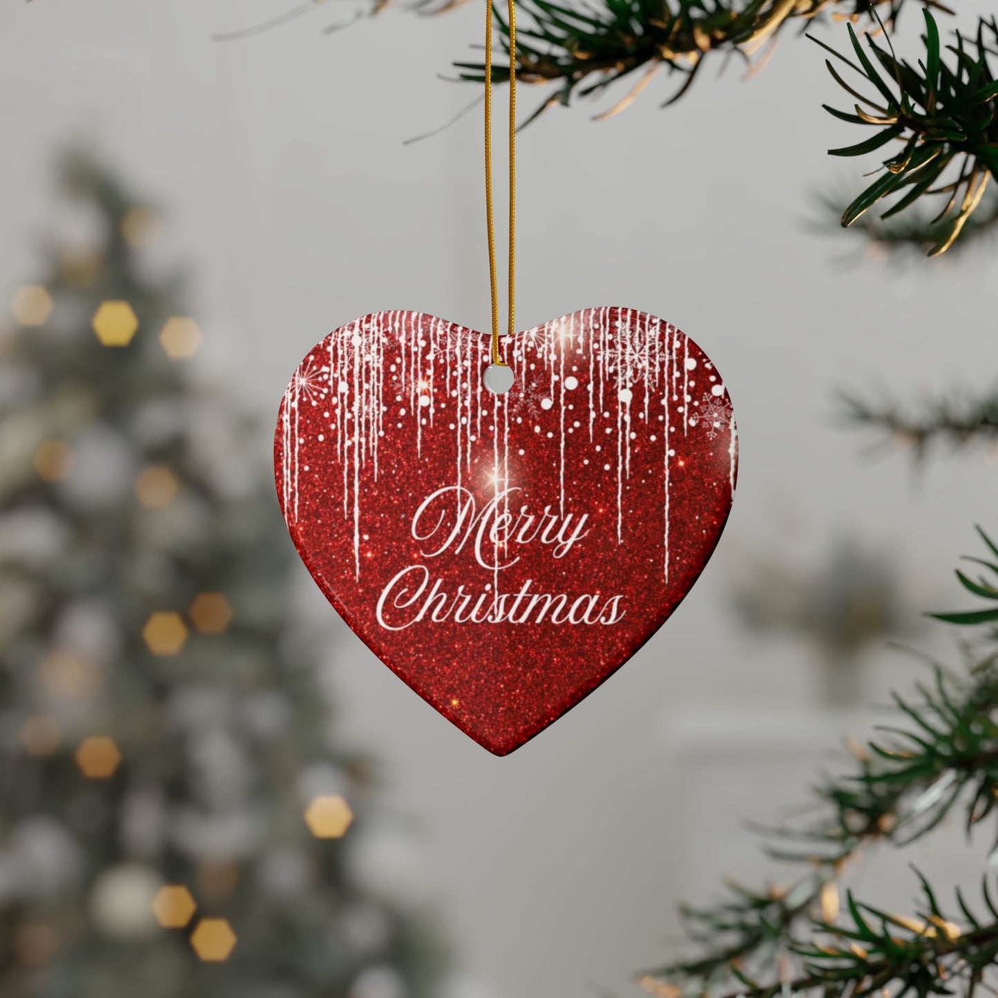 Christmas Decorative Ceramic Ornaments, Holiday Decorations, Double-Sided, Merry Christmas, Festive Decor, Gift Ornaments