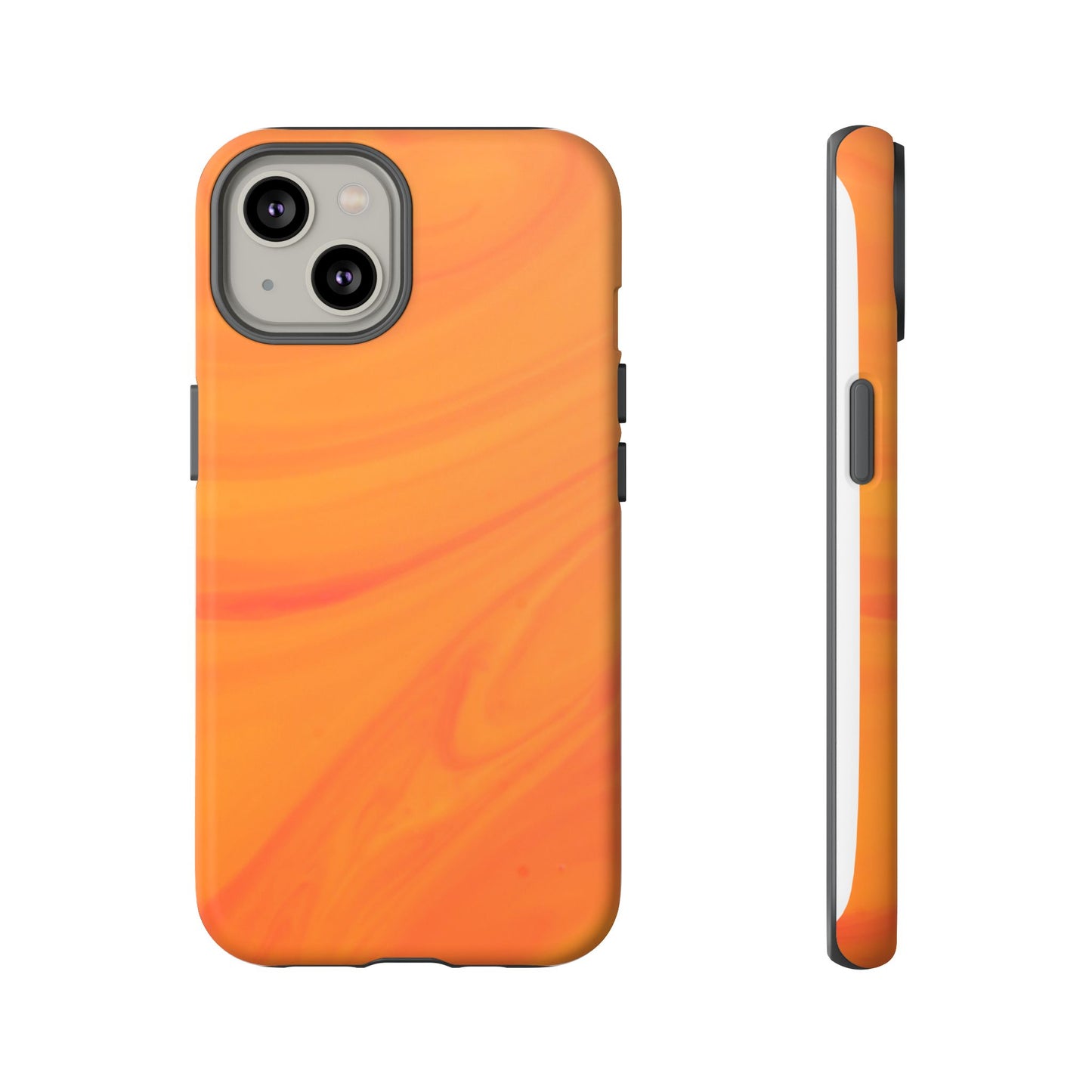 Tough Cases, Beautiful Orange Marble Design