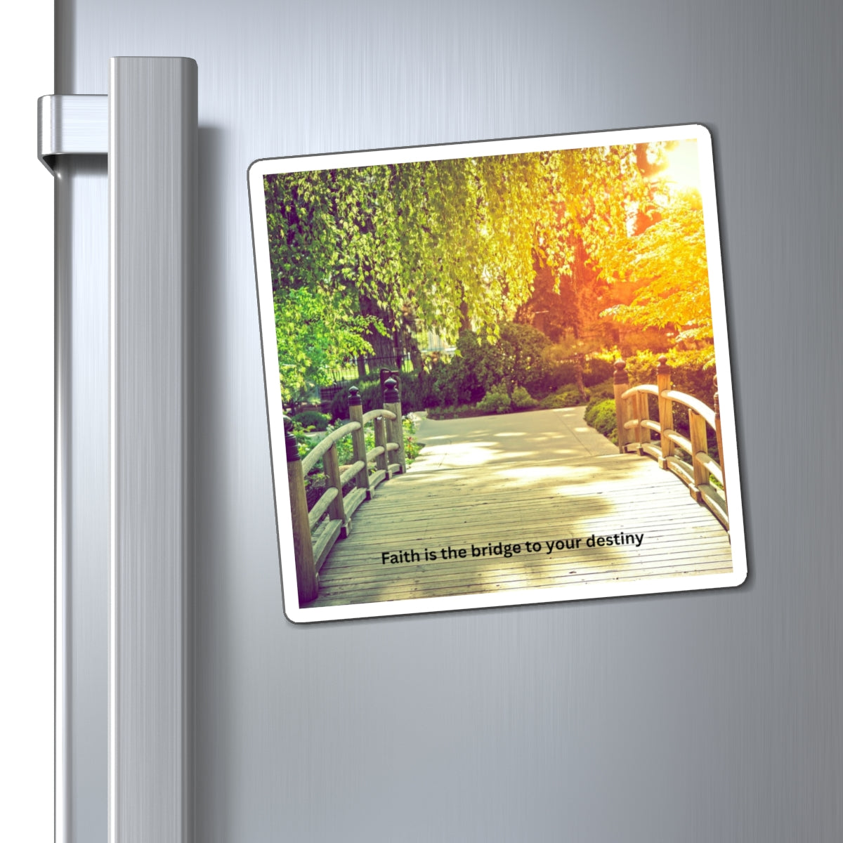 Inspirational Nature Magnet, Faith Quote Decor, Home & Kitchen Gift, Motivational Fridge Magnet, Nature Lover's Keepsake